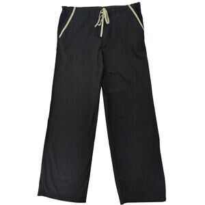 Pittsburgh Penguins Embroidered Cotton Blend Scubs Pants NHL Black & Gold Size M